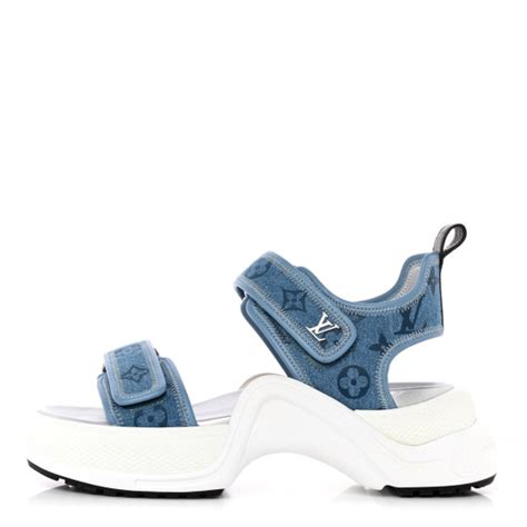 LOUIS VUITTON Monogram Denim LV Archlight Sandal 40.